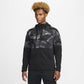 Nike Men's Dri FIT Fleece Full Zip Camo Fitness Hoodie Black Size Large