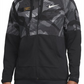 Nike Men's Camo Dri FIT Fleece Full Zip Hoodie Black Size X-Large