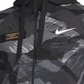 Nike Men's Camo Dri FIT Fleece Full Zip Hoodie Black Size X-Large