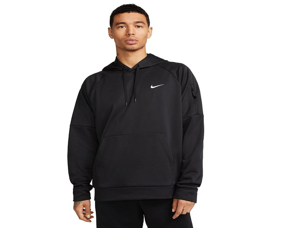 Nike Therma-FIT Pullover Hoodie in Black/White Size XXL