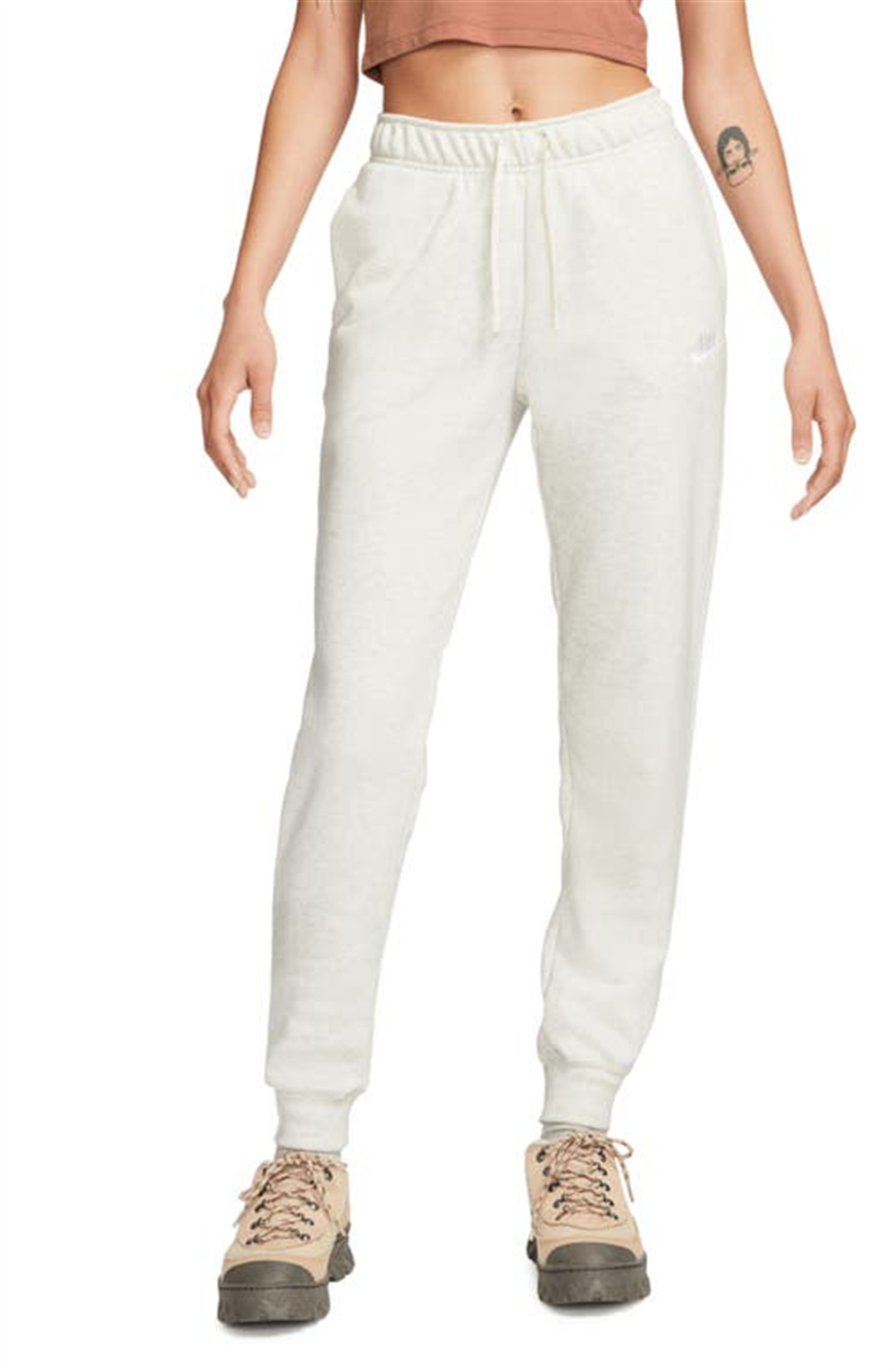 Nike Women's Sportswear Club Fleece Mid Rise Jogger Pants White Size X-Small