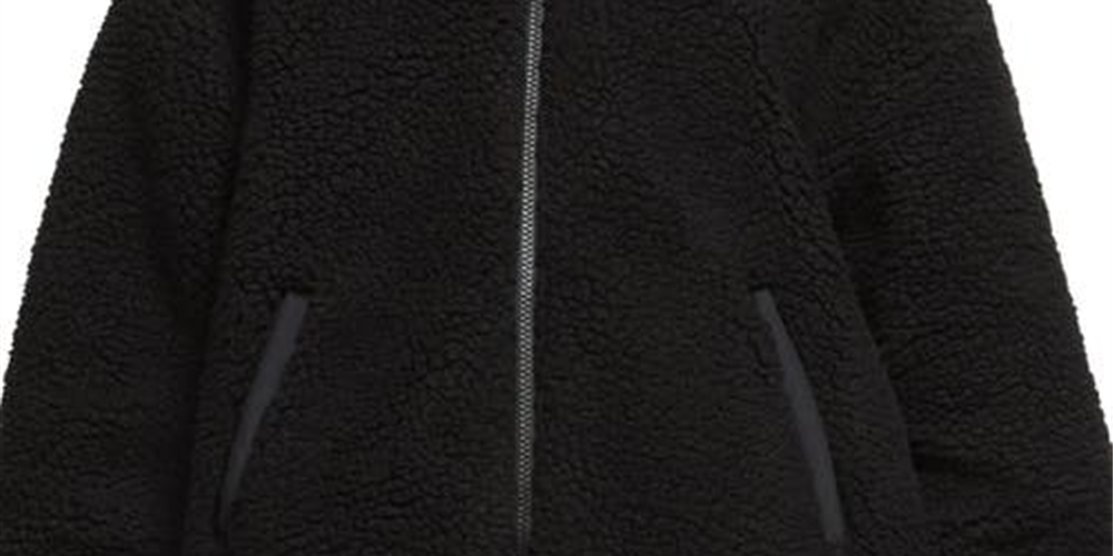 Nike Women's Sportswear Swoosh Plush Fleece Jacket Black Size Medium