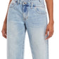 Pistola Women's High Rise Asymmetric Straight Jeans Blue Size 28
