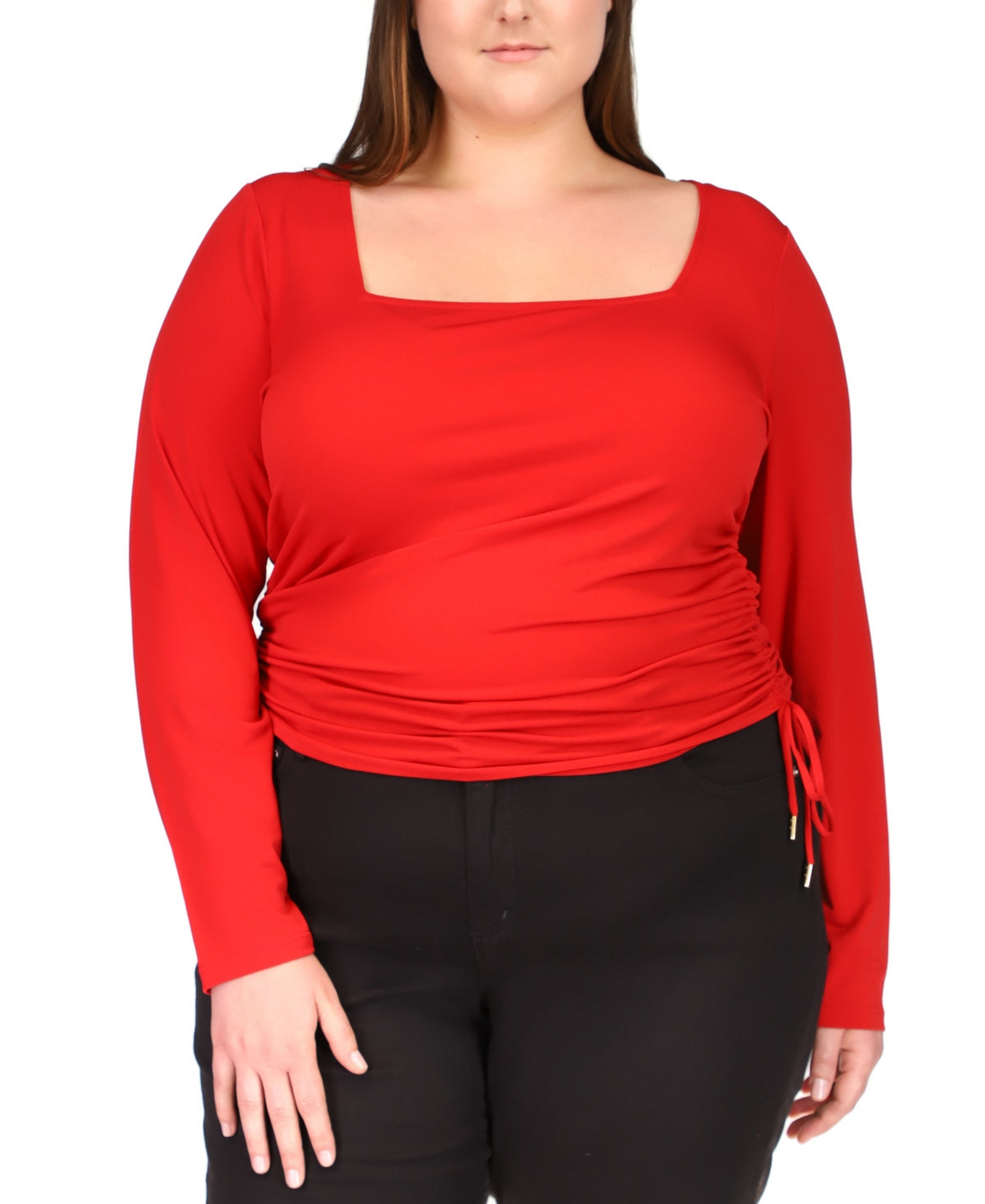 Michael Kors Women's Ruched Top Red Size 3X