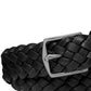 Michael Kors Men's Braided Leather Dress Belt Black Size 32