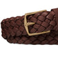 Michael Kors Men's Braided Leather Dress Belt Brown Size 30
