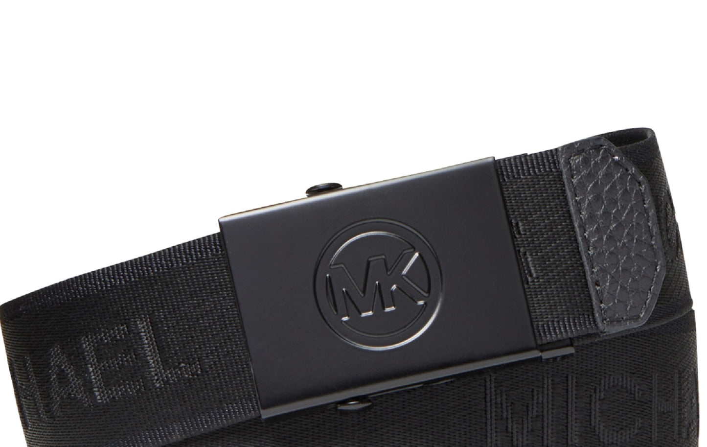 Michael Kors Women's Logo Tape Slider Belt Black Size 38