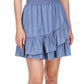 Michael Kors Women's Smocked Wrap Dress Blue Size Medium