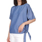Michael Kors Women's Side Tie Top Blue