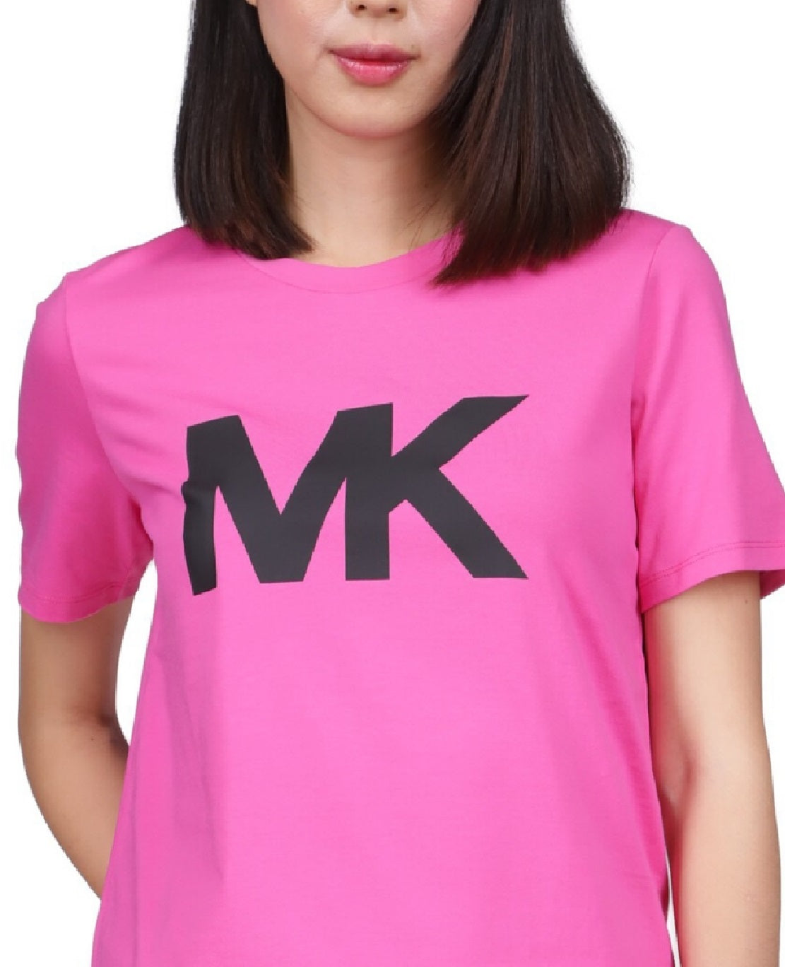 Michael Kors Women's Logo Tee Pink Size Small