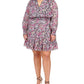 Michael Kors Women's Julia Floral Print Ruffled Dress Pink