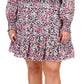 Michael Kors Women's Julia Floral Print Ruffled Dress Pink
