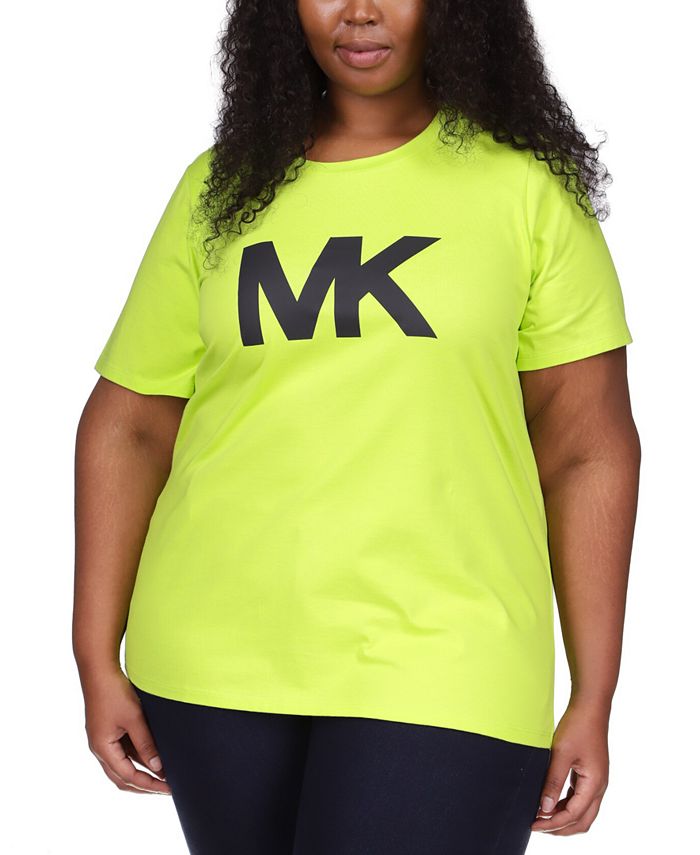 Michael Kors Women's Logo T-Shirt Green Size 3X