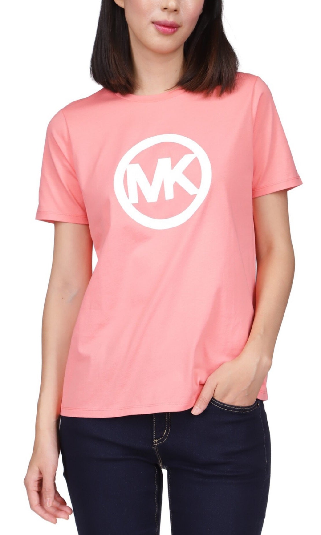 Michael Kors Women's Cotton Logo T-Shirt Orange Size X-Small