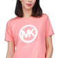 Michael Kors Women's Cotton Logo T-Shirt Orange Size X-Small