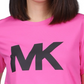 Michael Kors Women's Cotton Logo T-Shirt Pink Size Petite Medium