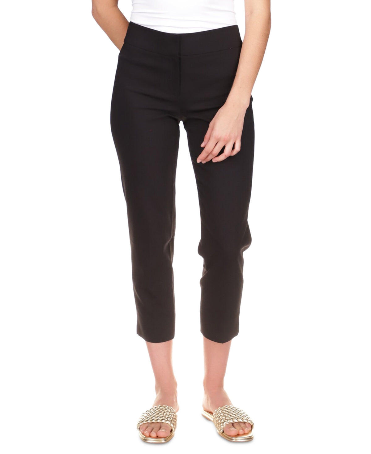 Michael Kors Women's Slit Capri Pants Black Size 6