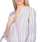 Michael Kors Women's Striped Tie Top Blue Size Medium