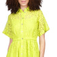 Michael Kors Women's Lace Shirt Dress Green Size Small