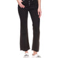 Michael Kors Women's Flared Frayed Hem Cropped Jeans Black Size 2
