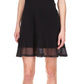 Michael Kors Women's Mesh TrimFit & Flare Dress Black Size Petite X-Small