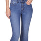 Michael Kors Women's Flared Frayed Hem Cropped Jeans Blue Size 12Petite