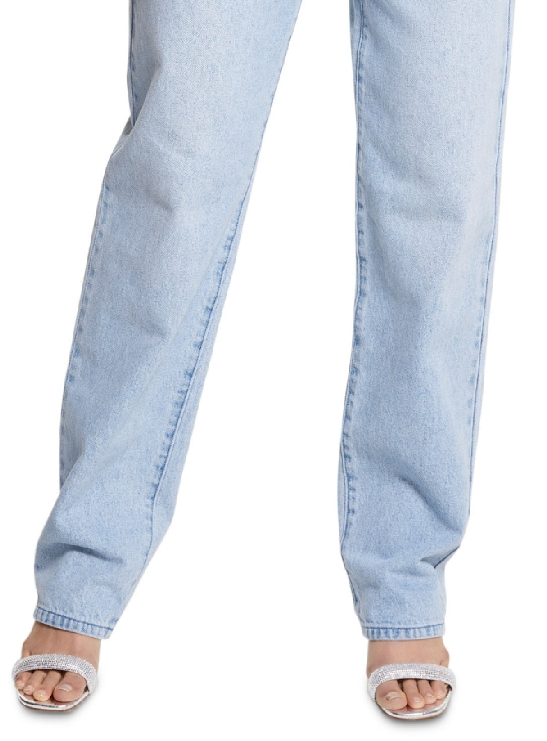 Michael Kors Women's Foldover High Rise Wide Leg Denim Jeans Blue Size 12
