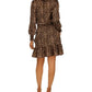Michael Kors Women's Nubian Julia Dress Brown Size X-Large