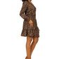 Michael Kors Women's Nubian Julia Dress Brown Size X-Large