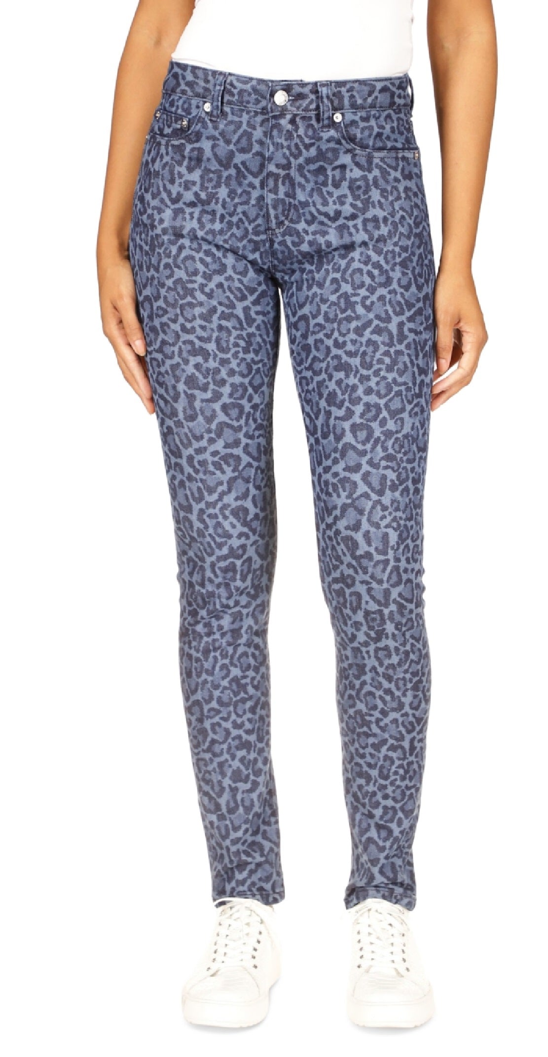 Michael Kors Women's Selma High Rise Straight Skinny Jeans Blue Size 2Petite