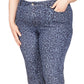 Michael Kors Women's Printed High Rise Skinny Jeans Blue Size 20W