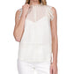 Michael Kors Women's Dewdrop Ruffled Top White Size Medium