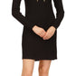 Michael Kors Women's Chain Lace Up Shift Dress Black Size Small