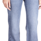 Michael Kors Women's Selma Shank Button Hem Flare Leg Denim Jeans Blue Size 16