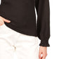 Michael Kors Women's Rouched Puff Sleeve Top Black Size Petite Large