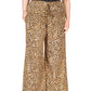 Michael Kors Women's Wide Leg Drawstring Pants Brown Size 1X