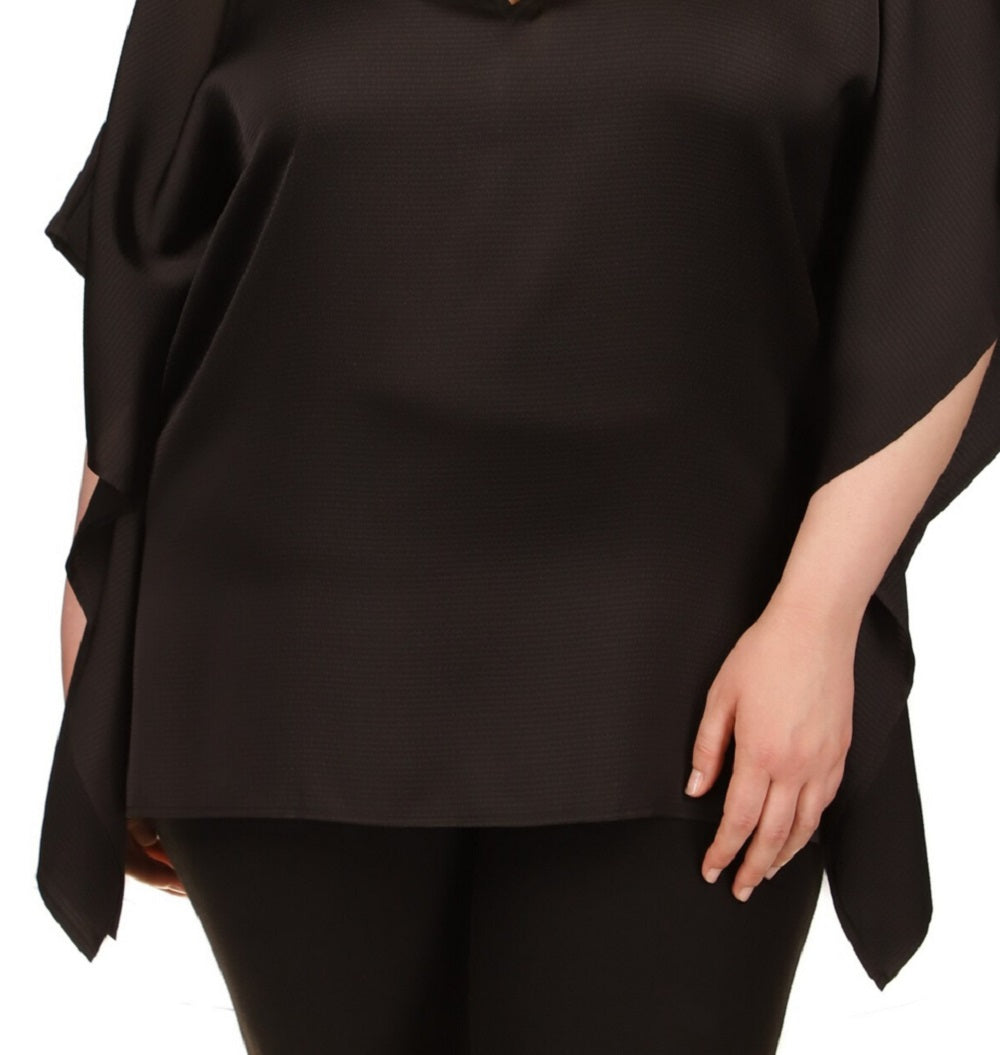 Michael Kors Women's Ring Hardware Tunic Black Size 2X