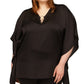 Michael Kors Women's Ring Hardware Tunic Black Size 2X