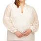 Michael Kors Women's Dew Drop Chiffon Tunic White Size 2X