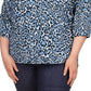 Michael Kors Women's Scoop Neck Top Blue Size 3X