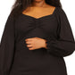 Michael Kors Women's Sweetheart Neck Top Black Size 2X