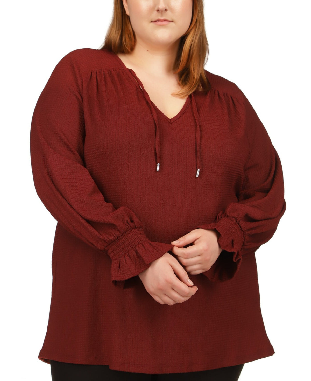 Michael Kors Women's Peasant Tunic Red Size 4X