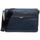 Michael Kors Men's Solid Gabardine Logo Messenger Bag Blue Size Regular