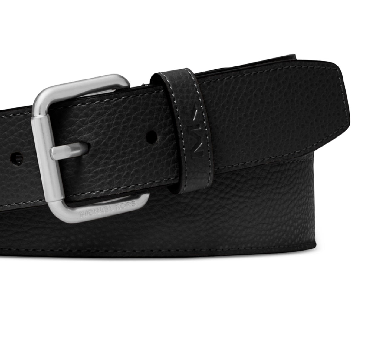 Michael Kors Men's Casual Mk Logo Belt Black Size 30