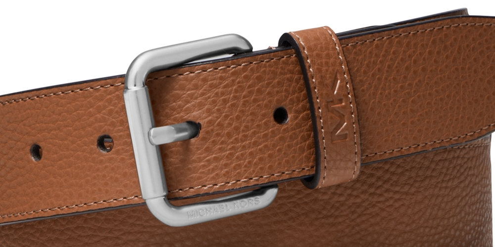 Michael Kors Men's Casual Mk Logo Belt Brown Size 36