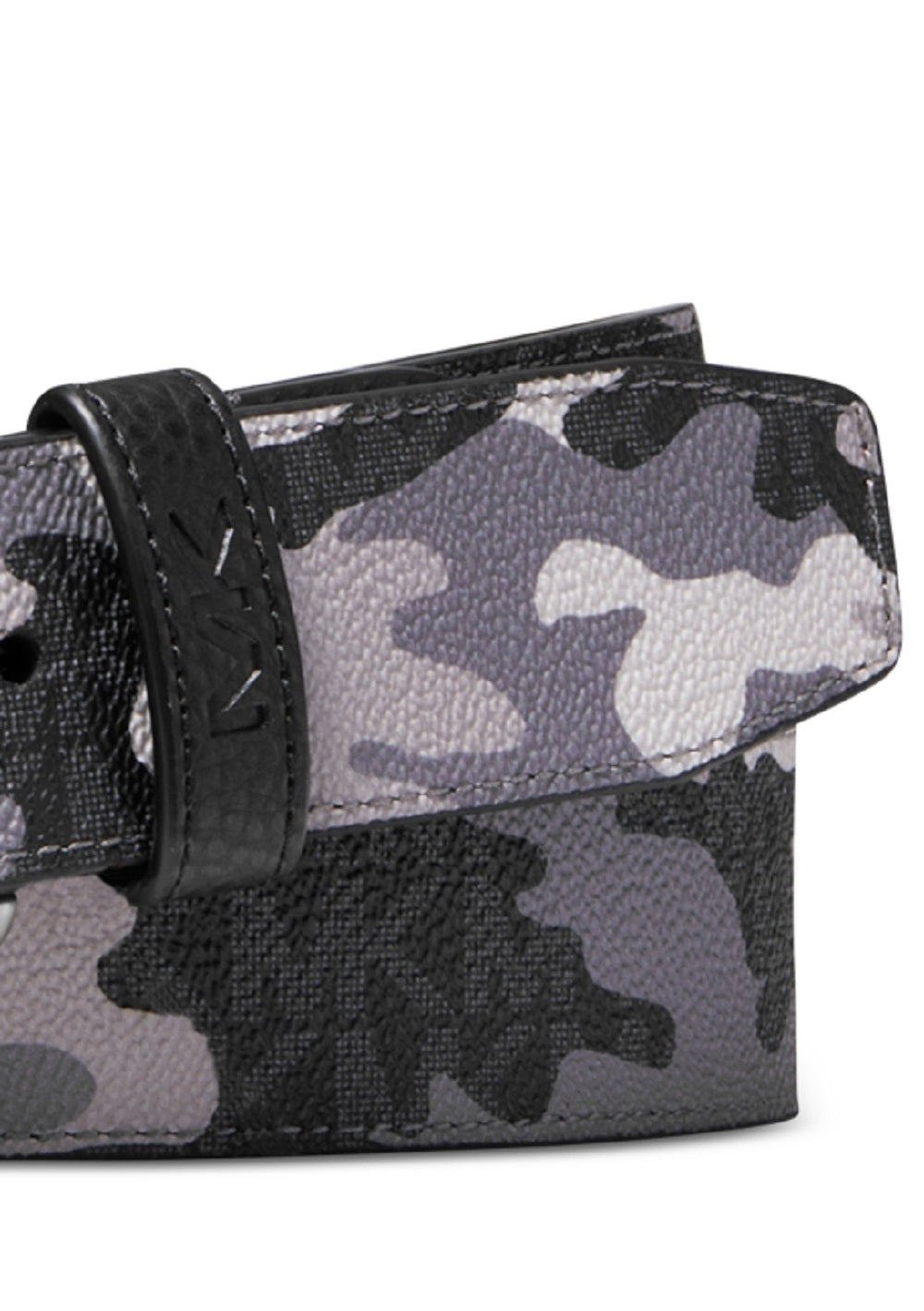 Michael Kors Men's Three Tone Camouflage Logo Belt Black Size 32
