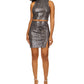 Michael Kors Women's Sequined Cropped Tank Top Gray Size Small