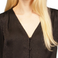Michael Kors Women's Animal Jacquard Tie Front Shirt Black Size Medium