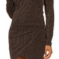 Michael Kors Women's Sparkle Cutout Long Sleeve Top Gray