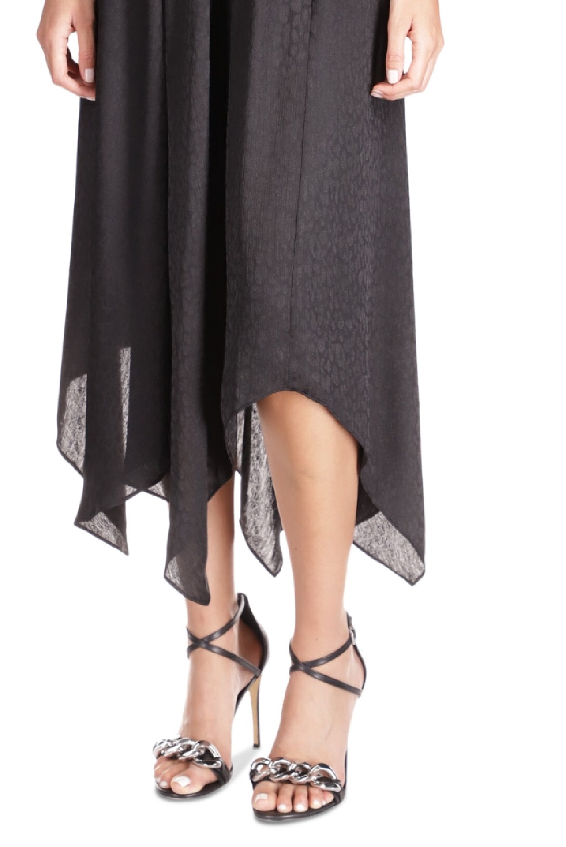 Michael Kors Women's Asymmetrical Maxi Skirt Black